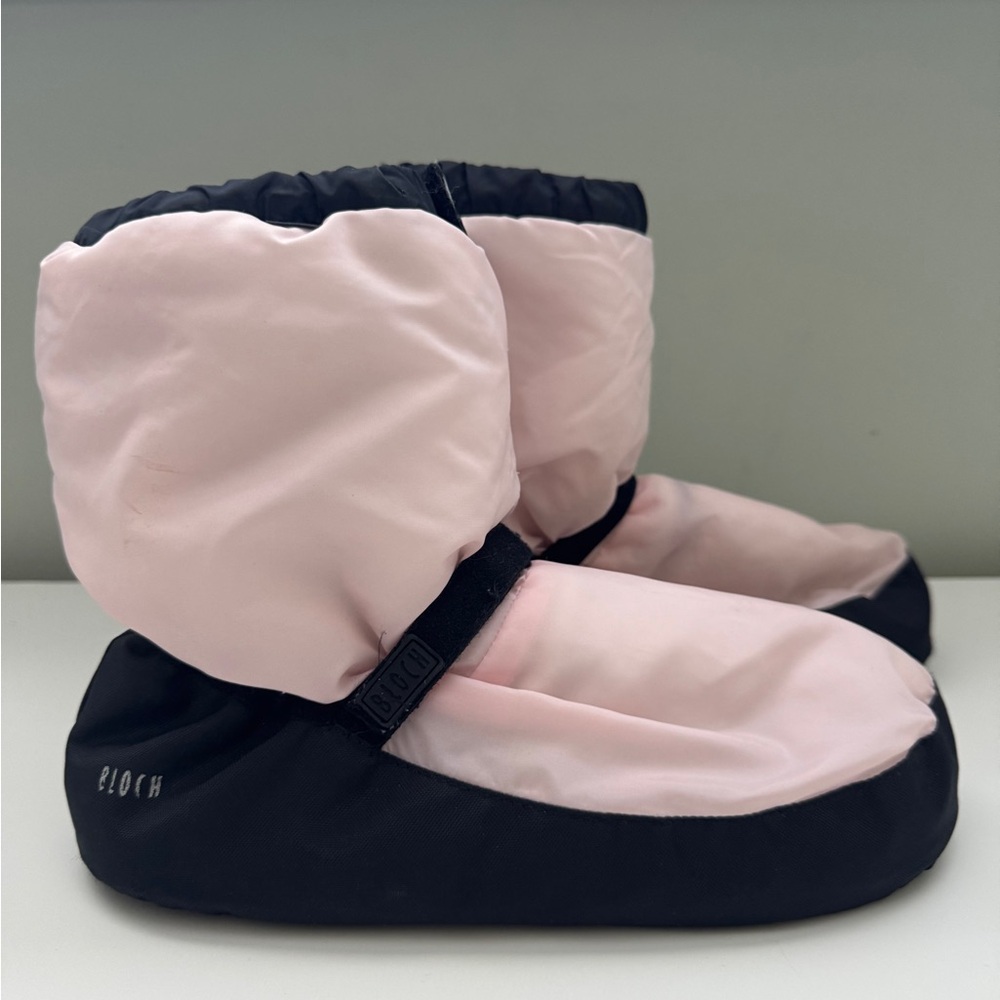 Bloch Pink and Black Quilted Slippers
